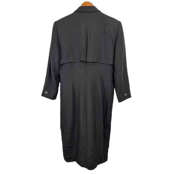 Vintage Tahari Wool Blend Notch Collar Trench Coat Women's 8 - Picture 11 of 16